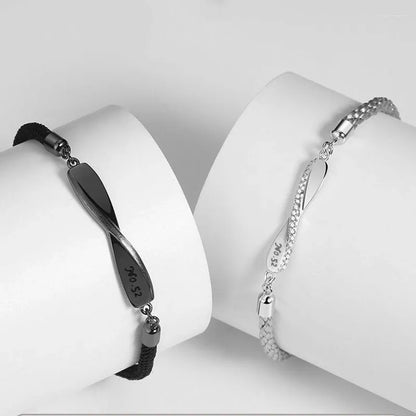 S925 Silver Braided Couple Bracelet